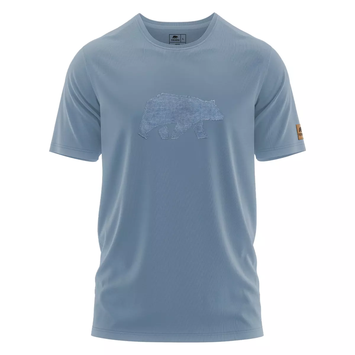 FORSBERG T-Shirt mit Denim-Brustlogo - 1