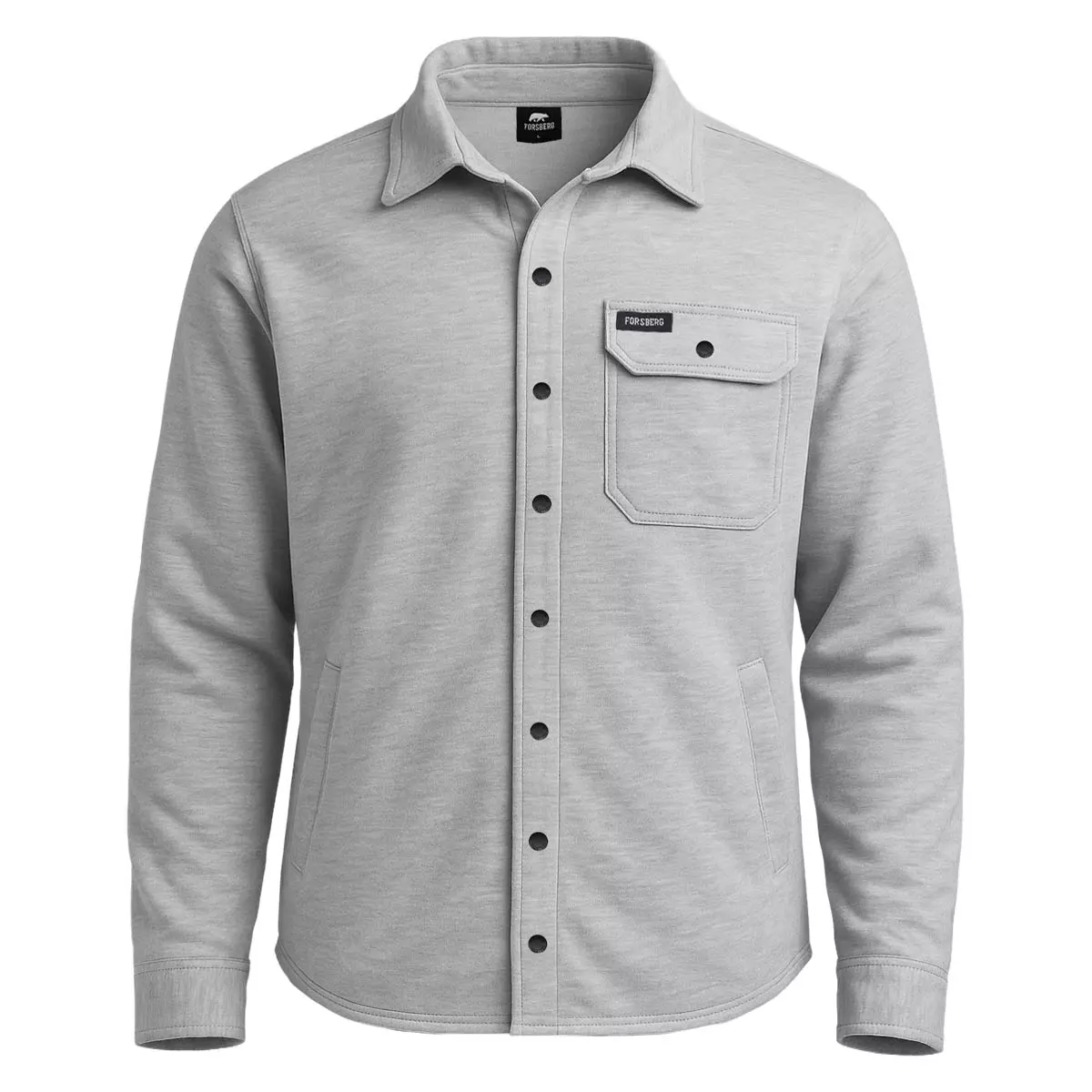 FORSBERG gefüttertes Sweat-Hemd mit Brusttasche - 1